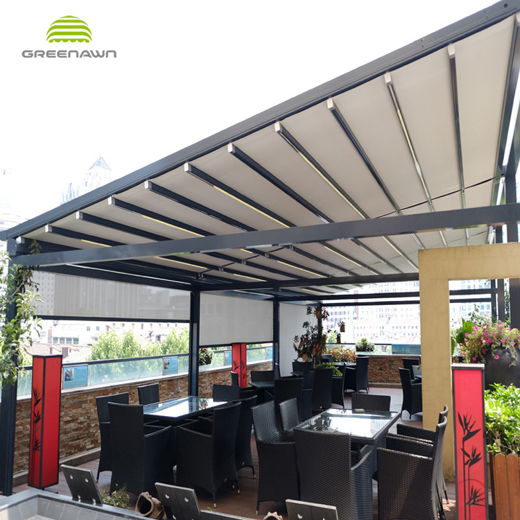 Canopy Metal Opening Sunshade Gazebo The Louvre Louvered Motorized Retractable Pergola Awning Roof