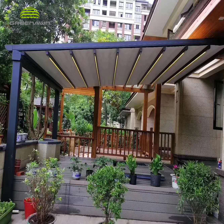 Canopy Metal Opening Sunshade Gazebo The Louvre Louvered Motorized Retractable Pergola Awning Roof