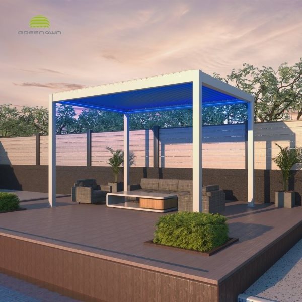 Luxury electric louver outdoor furniture roof coverings for pergolas