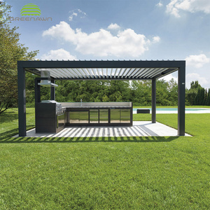 Gazebo outdoor aluminium pergola pergola motorized louver aluminium patio gazebo