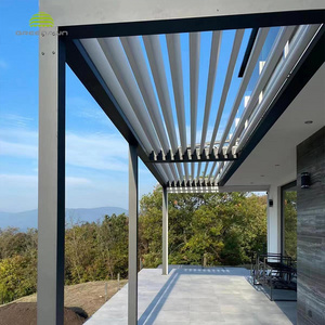 Modern design bio-climatic pergola motorized terrace roof waterproof aluminium Outdoor Furniture