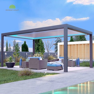 3x6 luxury garden patio electric outdoor sunshade aluminum pergola waterproof louver adjustable pergola