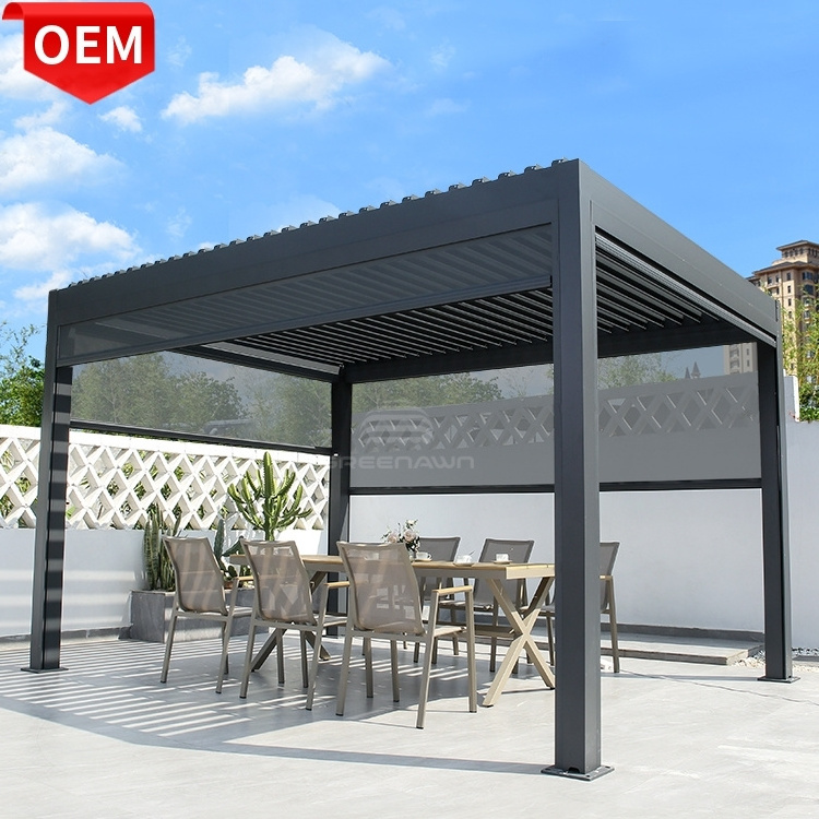 aluminum motorized pergola kits aluminium pergola 6x5m with kitchen