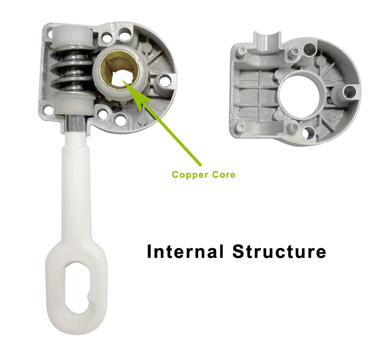 Aluminum Manual Retractable Awning gear Box Metal Awning parts