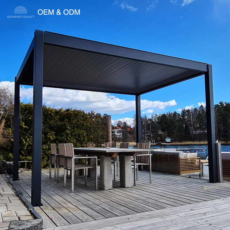 OEM high quality aluminium pergola 10 Feet X 10 Ft outdoor pergola and 10 x 13 ft gazebo