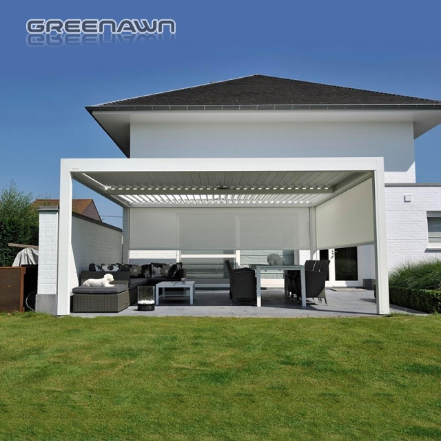 Motorized Waterproof Outdoor Gazebo Louvre Roof Patio Aluminium Pergola Roof System