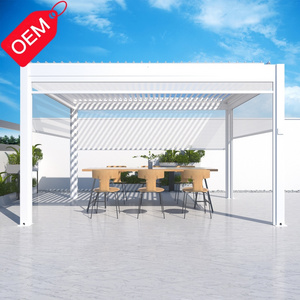 OEM Factory 3x3 3x4 4x4 4x6 6x4m Aluminum Gazebo Pergola Motorized Garden Aluminium Louver Pergola