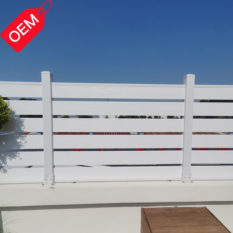 OEM Garden Aluminum Slat Fence Panels Modern Metal Fencing Designs Outdoor Fencing