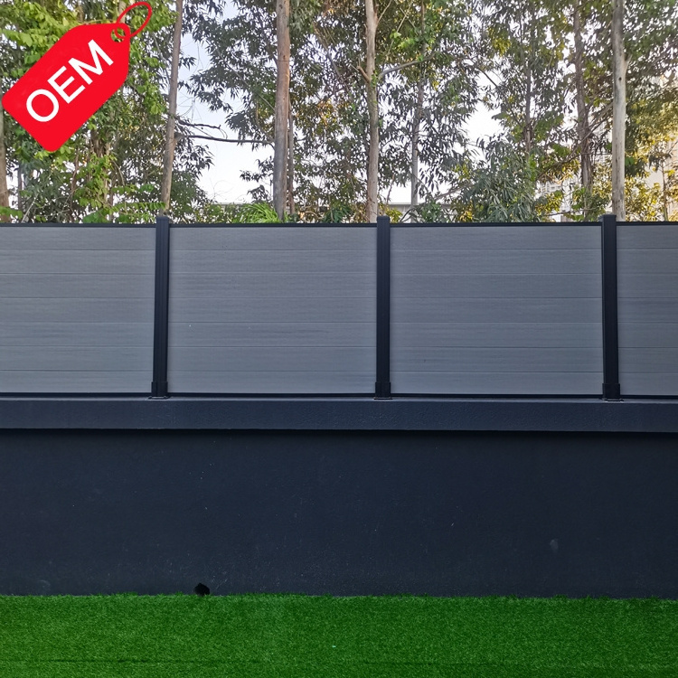 OEM Garden Aluminum Slat Fence Panels Modern Metal Fencing Designs Outdoor Fencing