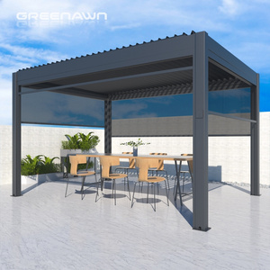 Foshan 10x12 Louvered Pergola Waterproof Outdoor Motorized Aluminium Pergola Arches Arbours Pergolas