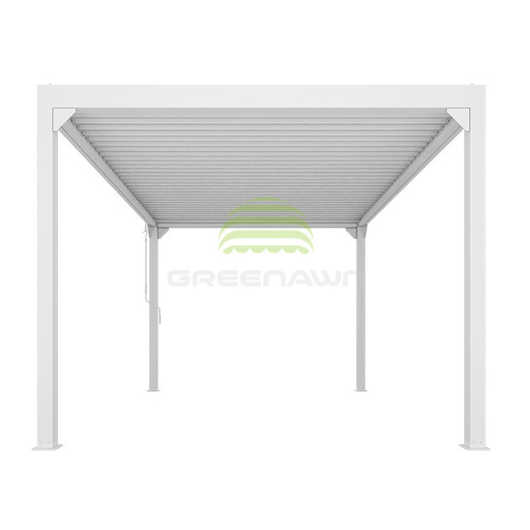 High quality waterproof louver roof system Kits outdoor gazebo garden metal starry pergola