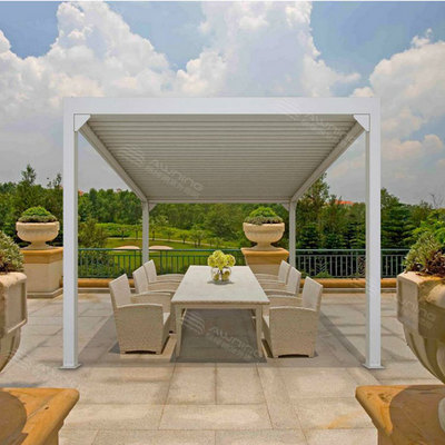 High quality waterproof louver roof system Kits outdoor gazebo garden metal starry pergola