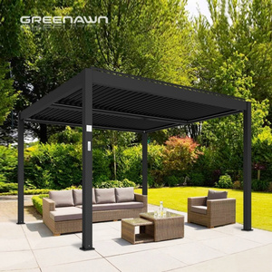 Modern Swimming Pool Aluminum Waterproof Gazebo Tenda 3x3 Louvre Roof Pergola Pavilion