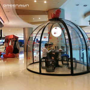 2.5m x 2.3m Transparent Snow Resistant Dome Hotel Camping Geodesic Dome House Igloo Glass House