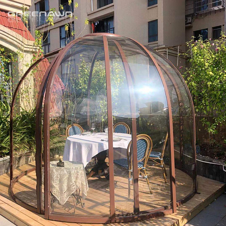 2.5m x 2.3m Transparent Snow Resistant Dome Hotel Camping Geodesic Dome House Igloo Glass House