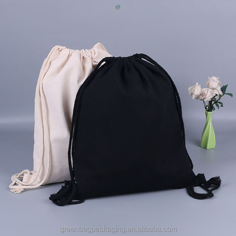 Small Drawstring Bag For Jewelry Canvas Bags Wholesale Shoulders Drawstrings Cotton Twill Dust Dark Green Umbrella Sunshade