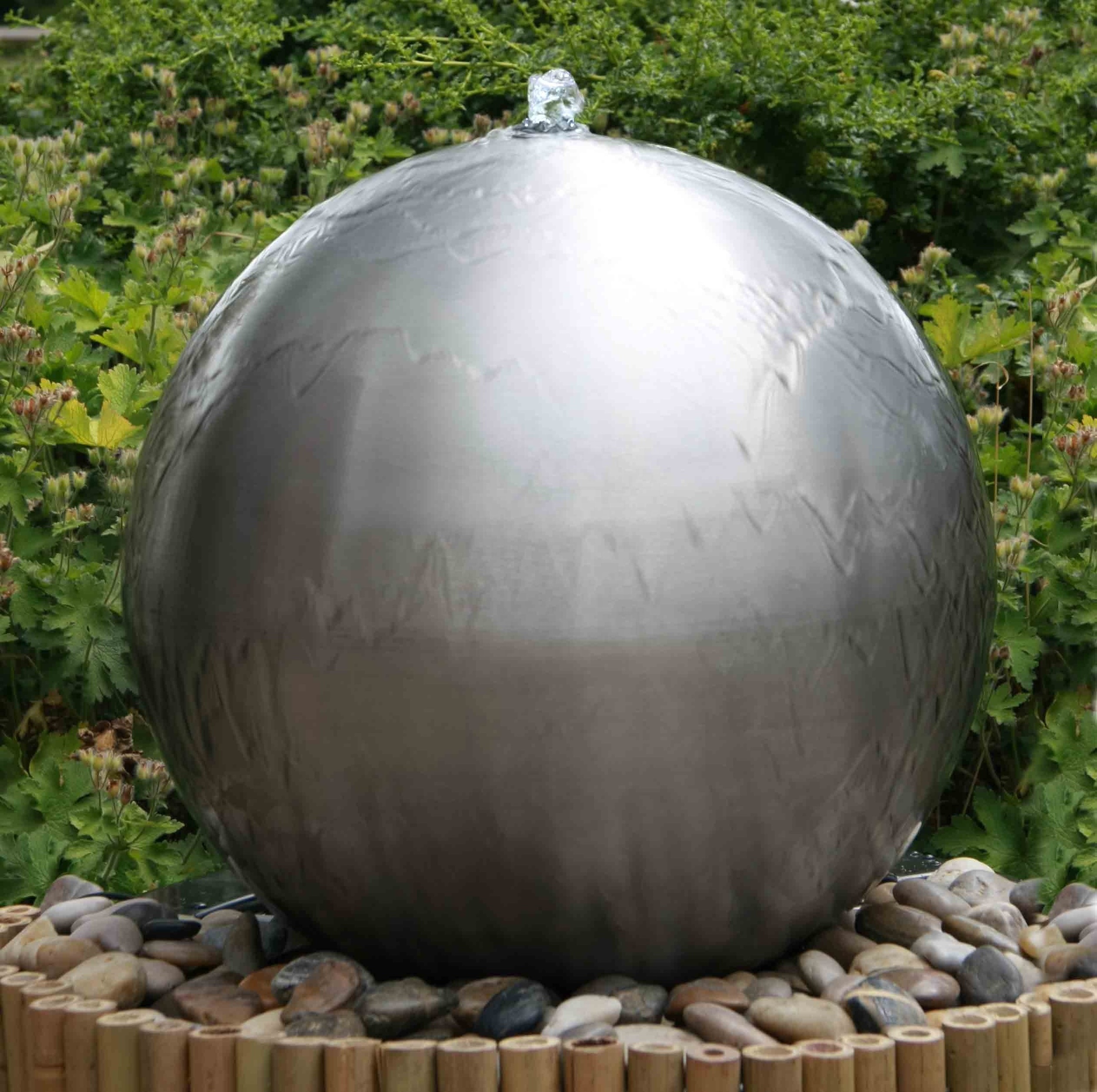 Garden stainless steel decoration ball fountain waterfall outdoor water feature 60mm-2000mm