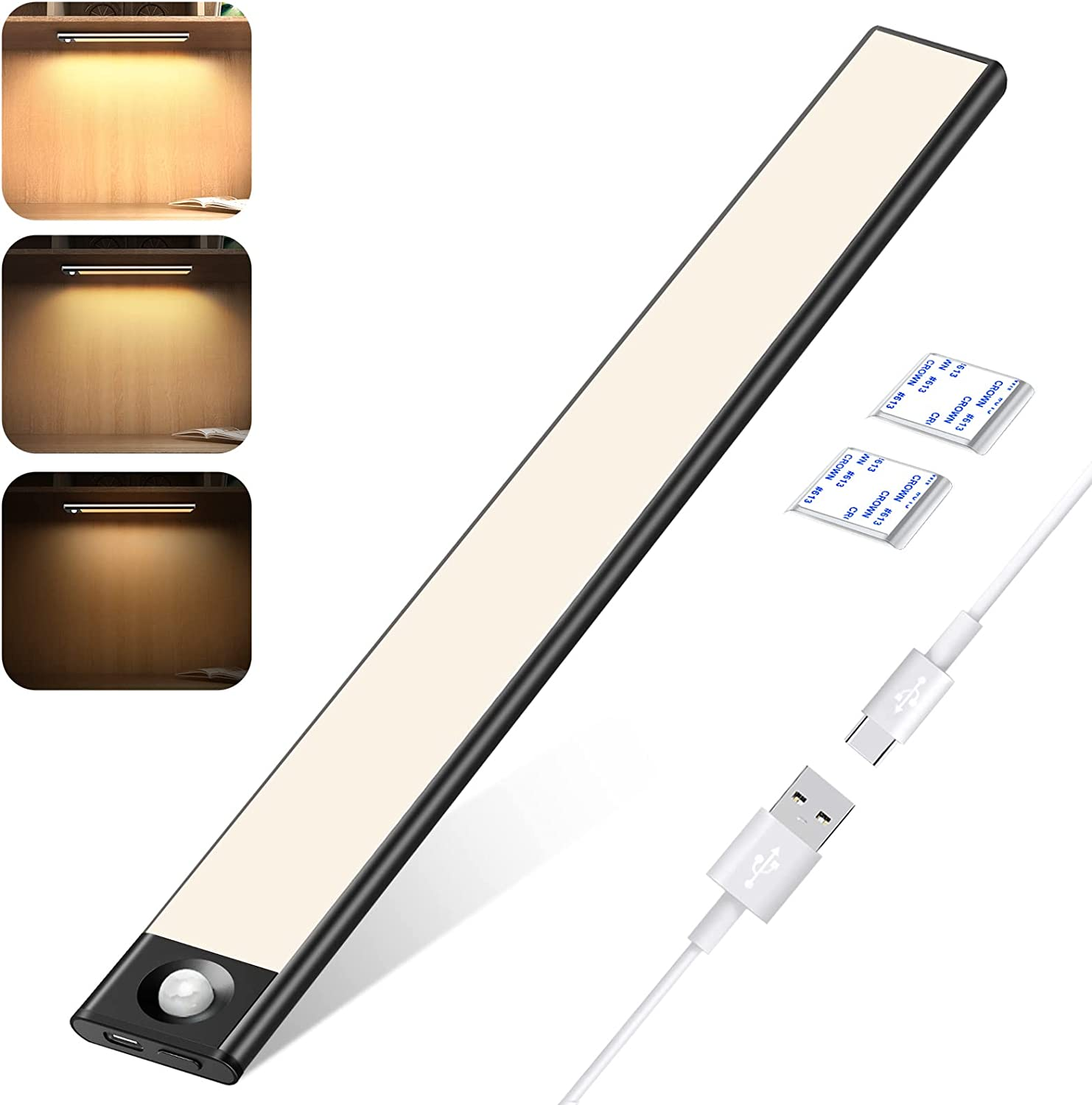 Ultra Thin under Cabinet Light Barfor Stairs Led Battery Power Stick on Led Sensor Light for Kitchen Cabinet