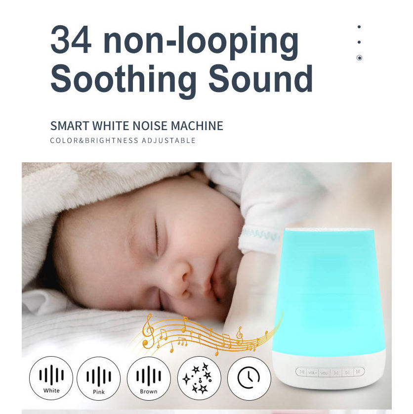 Tuya White Noise Machine Baby Sound Machine Sleep Sound Machine Night Light Breathing Light Rechargeable