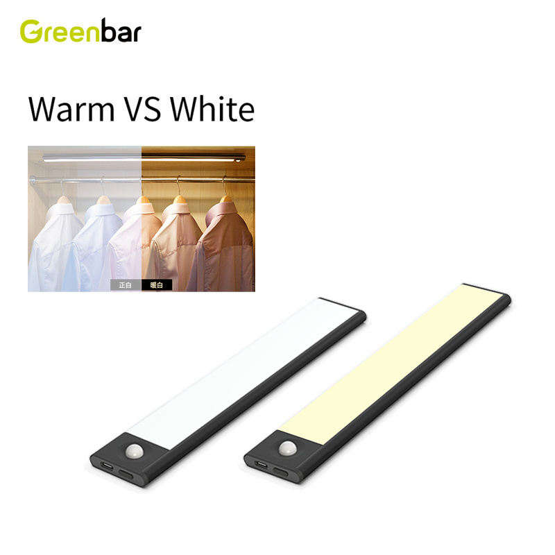 LED Cabinet Light Under Counter Closet Lighting Type C Rechargeable smart motion led  Motion Sensor light