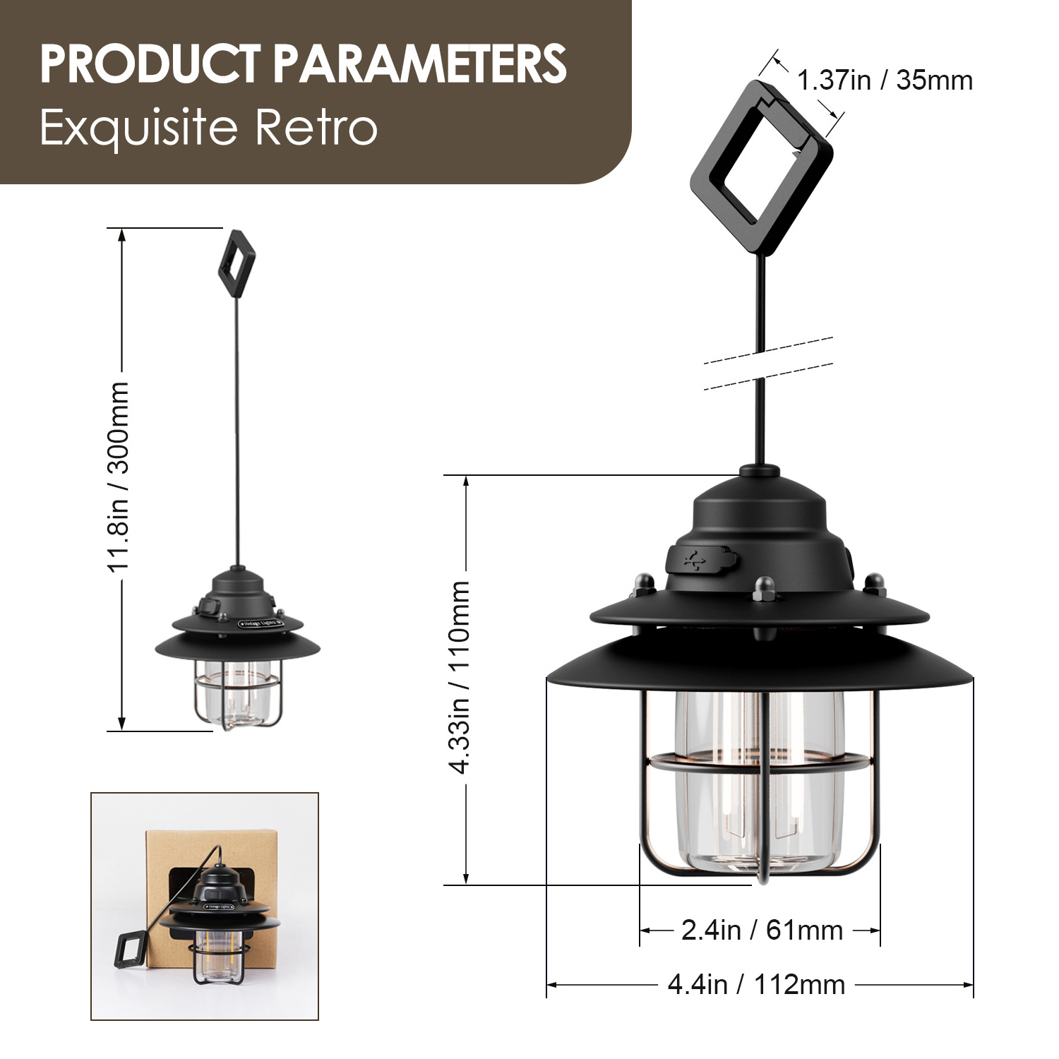 LED Retro Portable Lantern Outdoor Camping Lamp Dynamic Flame Light Battery Powered tent light