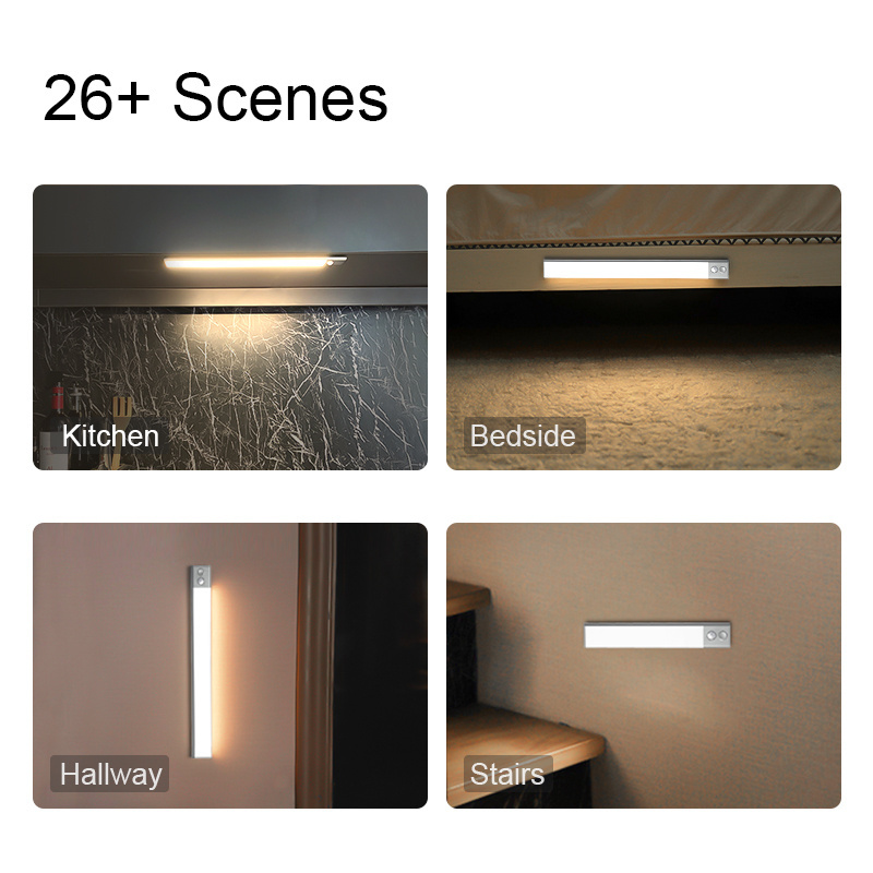 DC 5V Motion Sensor LED Closet Lights 233mm 400mm 600mm For Kitchen Cabinet