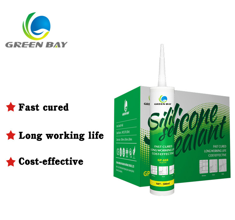 Sealant Adhesive Greenbay General Purpose GP Silicone Mixed Transparent White Black Silicone Tiles Uv Cure Silicone 50 Cartons /