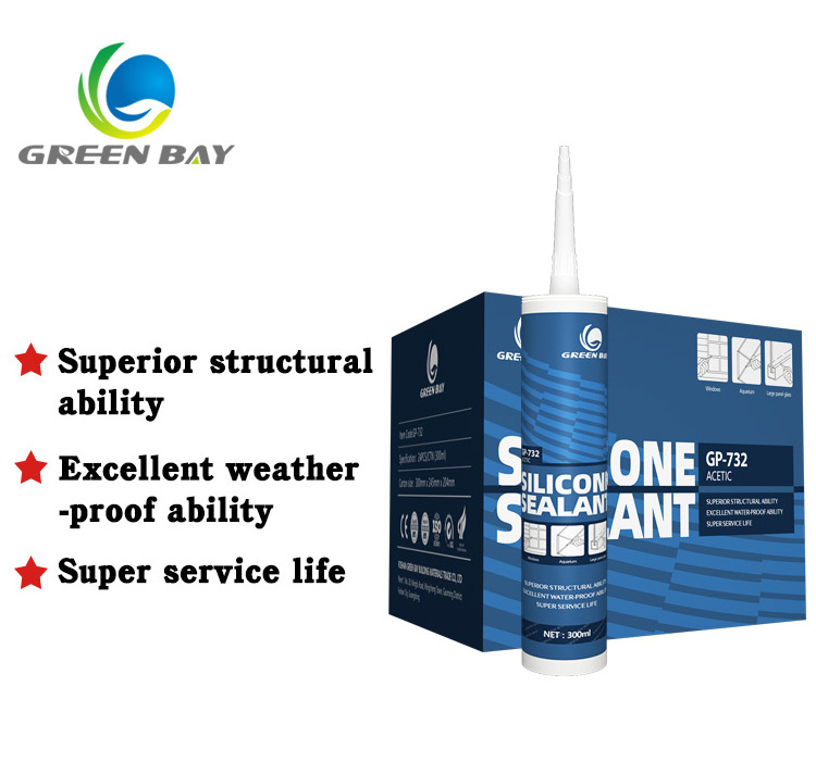 Green bay New Arrival Odorless Clear Transparent Mildew Resistance Waterproof GP Neutral Cure Silicone Sealant