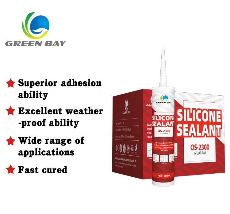 Greenbay 2300 neutral anti mildew waterproof white black silicone sealant