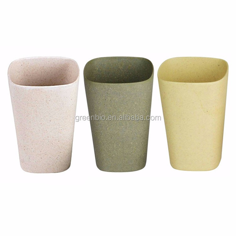 100% recycled alternative to plastic glassware ceramics Bamboo Fiber Cup