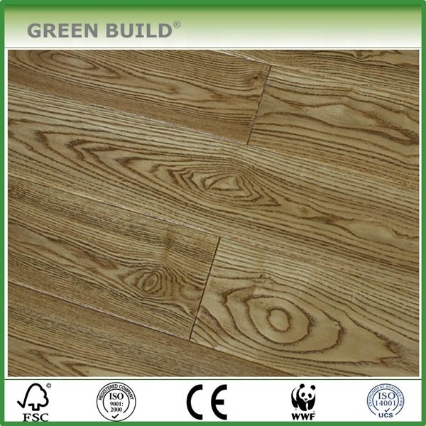 Durable Ash Color Hand scraped Indoor Oak Termite Proof Hardwood Flooring