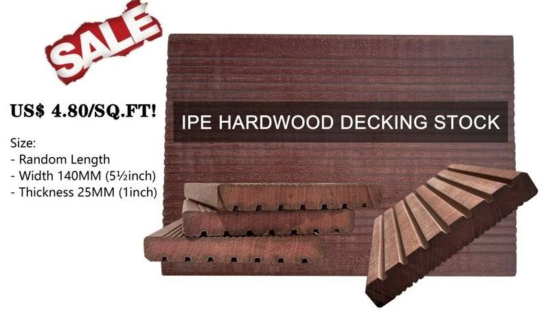 Hardwood Natural Brazil Outdoor IPE Wood Decking Outdoor Deck Tile Wood Flooring