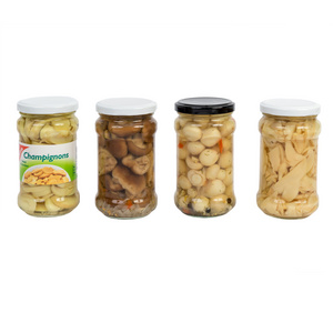 quality canned whole mushrooms in glass jar