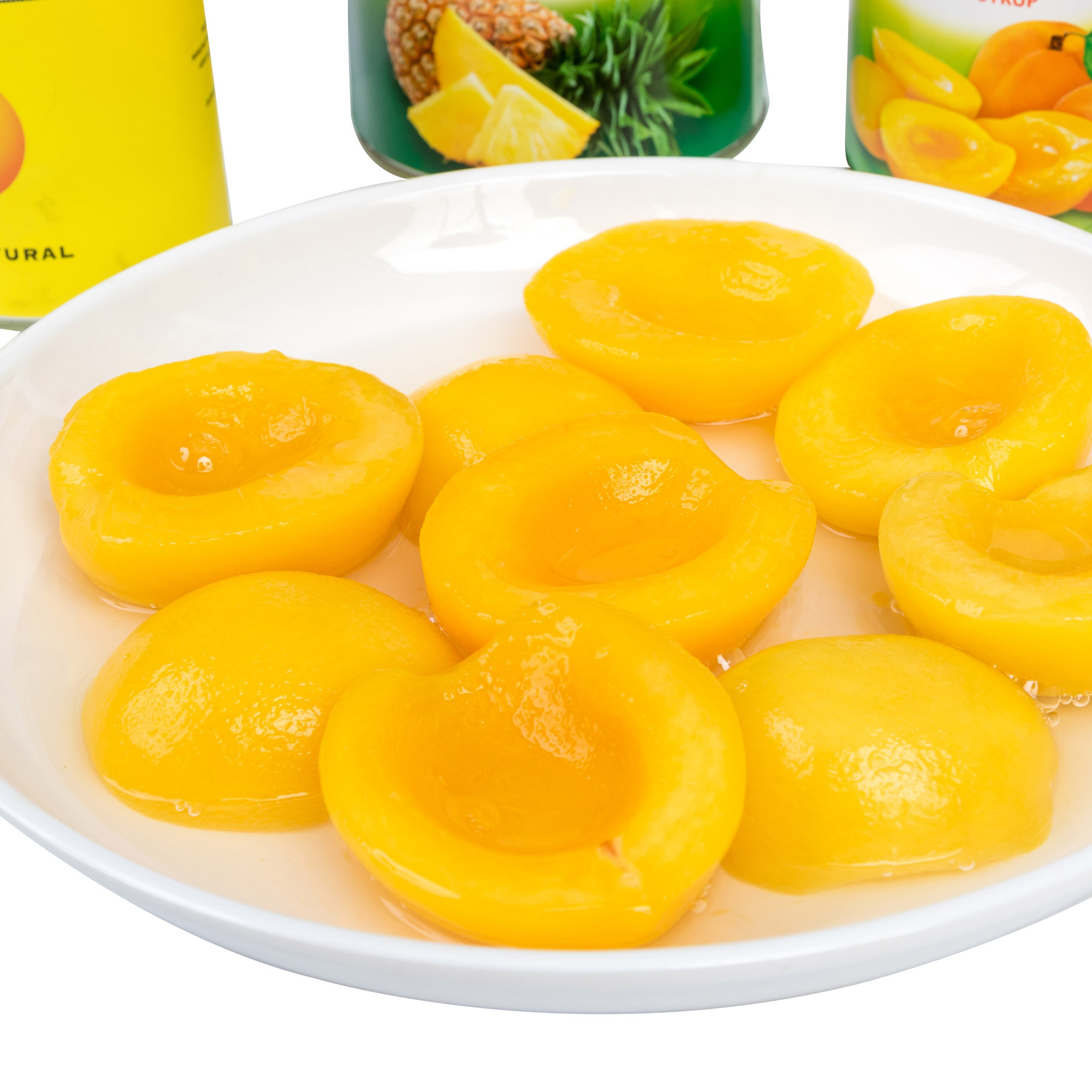 wholesale new crop canned peach halves in light syrup sweet low sugar healthy organic fruit can food snack