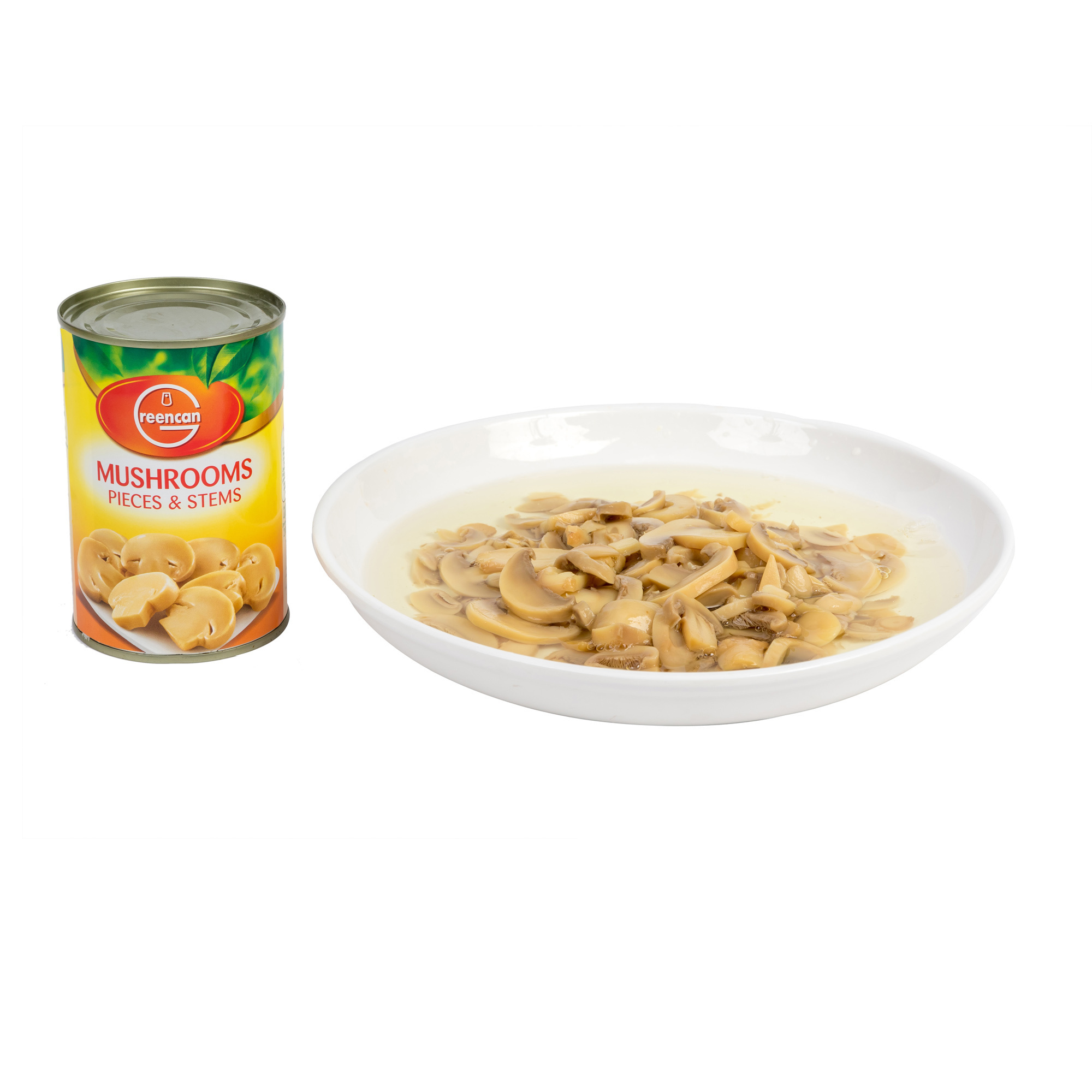 canned mushroom pieces and stems