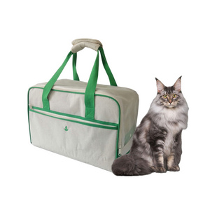 Eco Friendly Foldable Portable Soft-sided Pet Carrier Tote Bag Small Dog Cat Carrier Purse With Adjustable Safety Tether