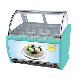 Green&Health 12 flavor mini ice cream display freezer for sale