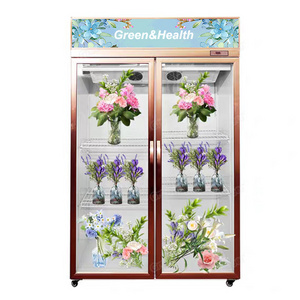 Commercial Grocery Open Cooler Air Cooler R22/r404a Cooler Display Refrigerator Double Door Fridge Flower