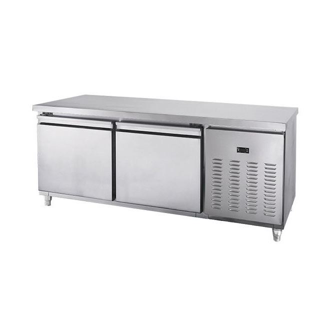 Stainless Steel Workbench Salad Bar Refrigerator Sandwich Prep Table Refrigerated Commercial