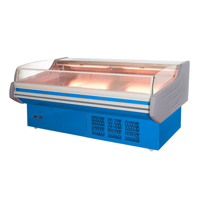 Commercial Fresh Meat Display Refrigerator Cold Meat Chest Freezer for Supermarket Portable Ce Stainless Steel Compressor