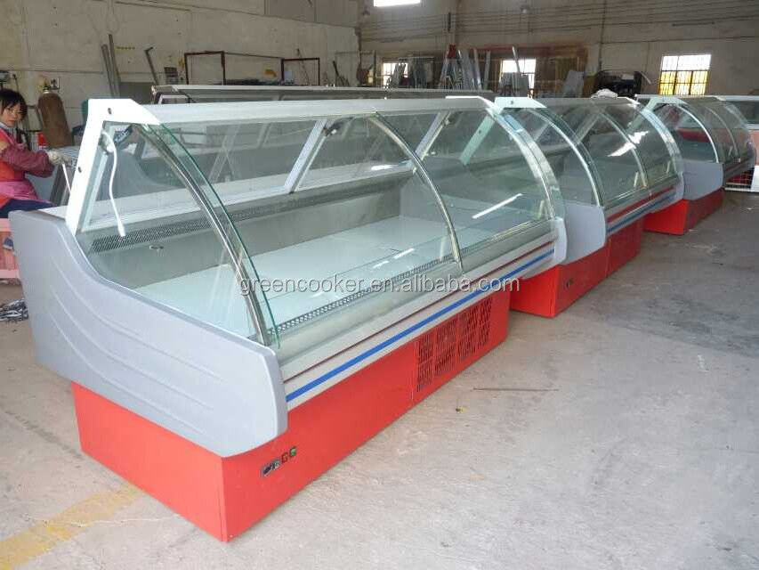 Refrigerated supermarket butchery meat display case