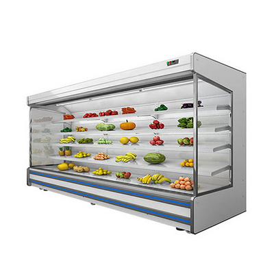 Air Cooled Supermarket Fruit Vegetable Fridge Multideck Open Refrigerator With Auto Demist