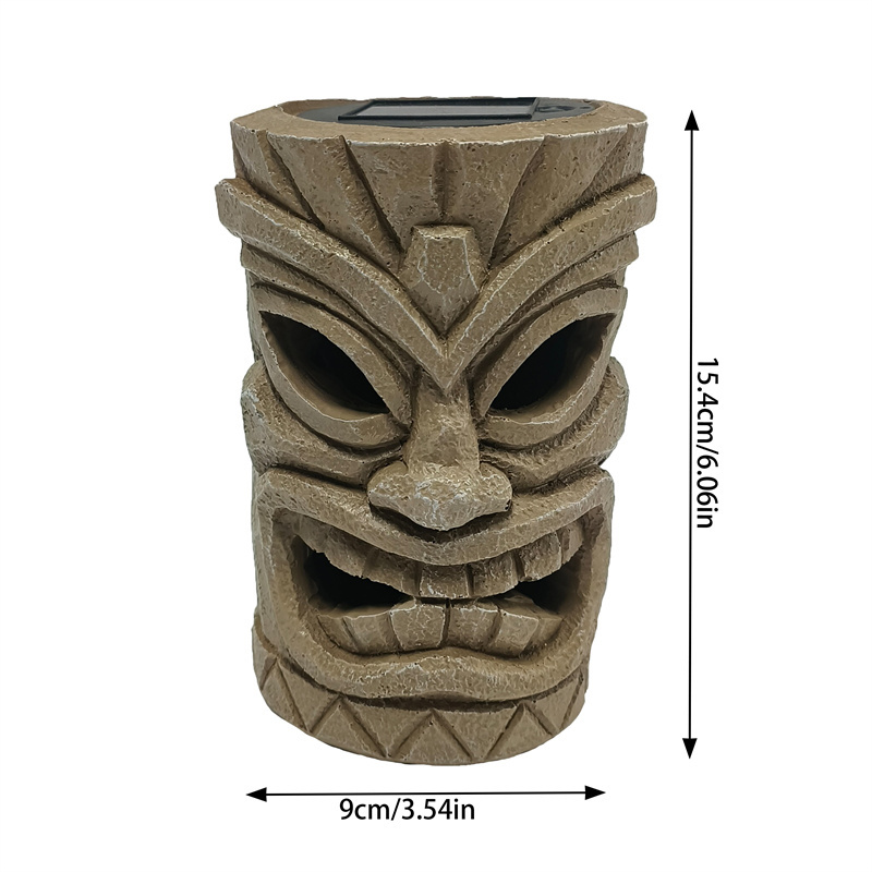 Wholesale Resin Tiki Design Unique Funny Polyresin Solar Garden Light