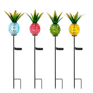 Glass Garden Decorative Solar Powered Crack ball Stake Led Landscape Lawn Light Outdoor Waterproof