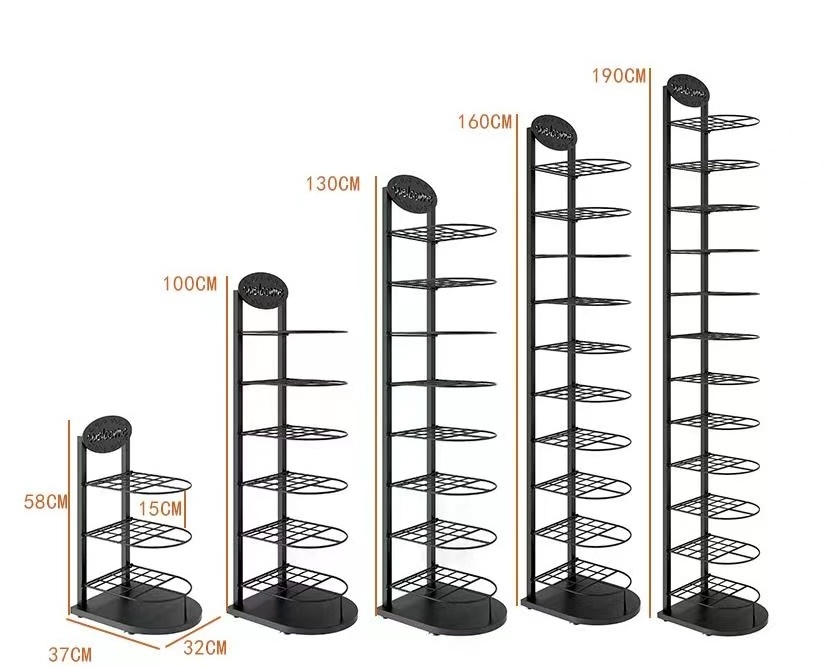 Customizable Baseball hat Wood Display Stand for Commercial Supermarket hat Display rack