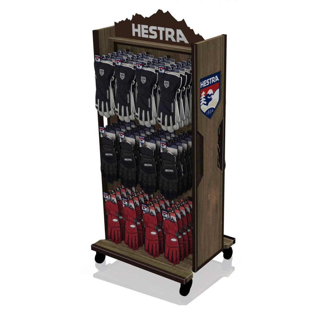 Hot Selling Retail Store Wooden Cabinet Rotative Display Rack Boutique Clothing Racks With Custom Logo