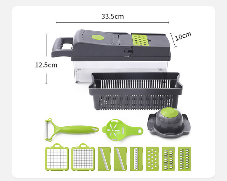 14 In 1 Manual Multipurpose Vegetable and Fruit Chopper Cutter Fruit Dicer Cutter Slicer Chopper