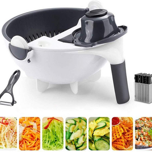 Multifunctional 9 In 1 Manual Vegetable Cutter Slicer Fruit Cutter Vegetable Chopper Veggie Vegetable Shredder Grater