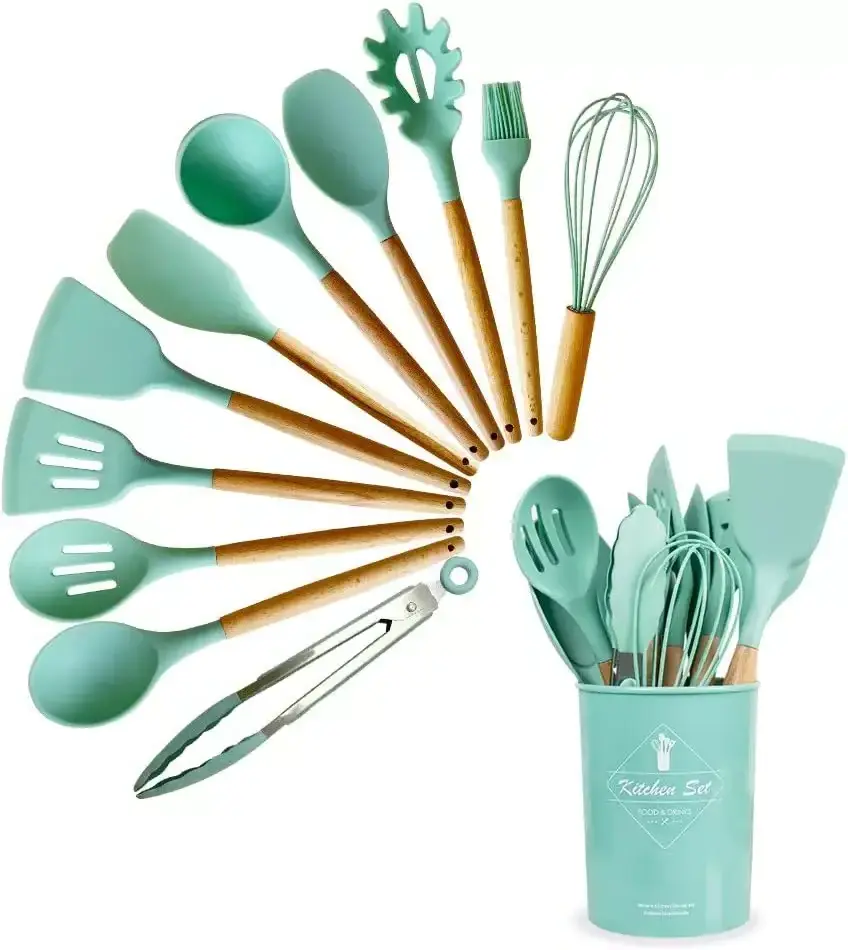 Silicone Kitchen Utensils Accessories Home 12 Pieces In 1 Set Kitchen Gadgets Tools