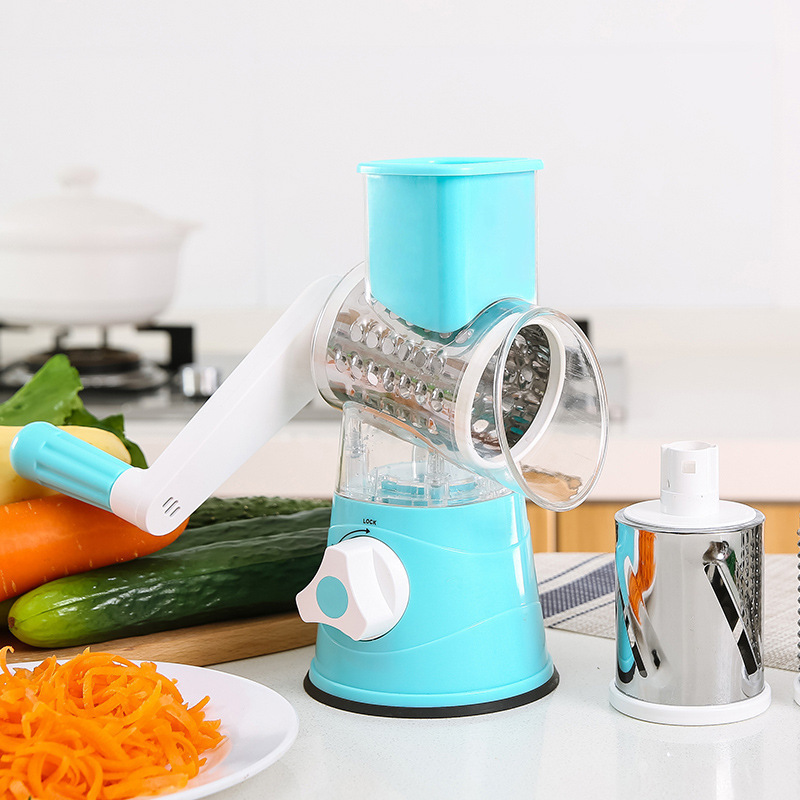 Kitchen Grater Vegetable Slicer 3 In 1 Manual Gadgets Tool Vegetable Chopper Round Slicer Graters Potato Carrot Cheese Shredder